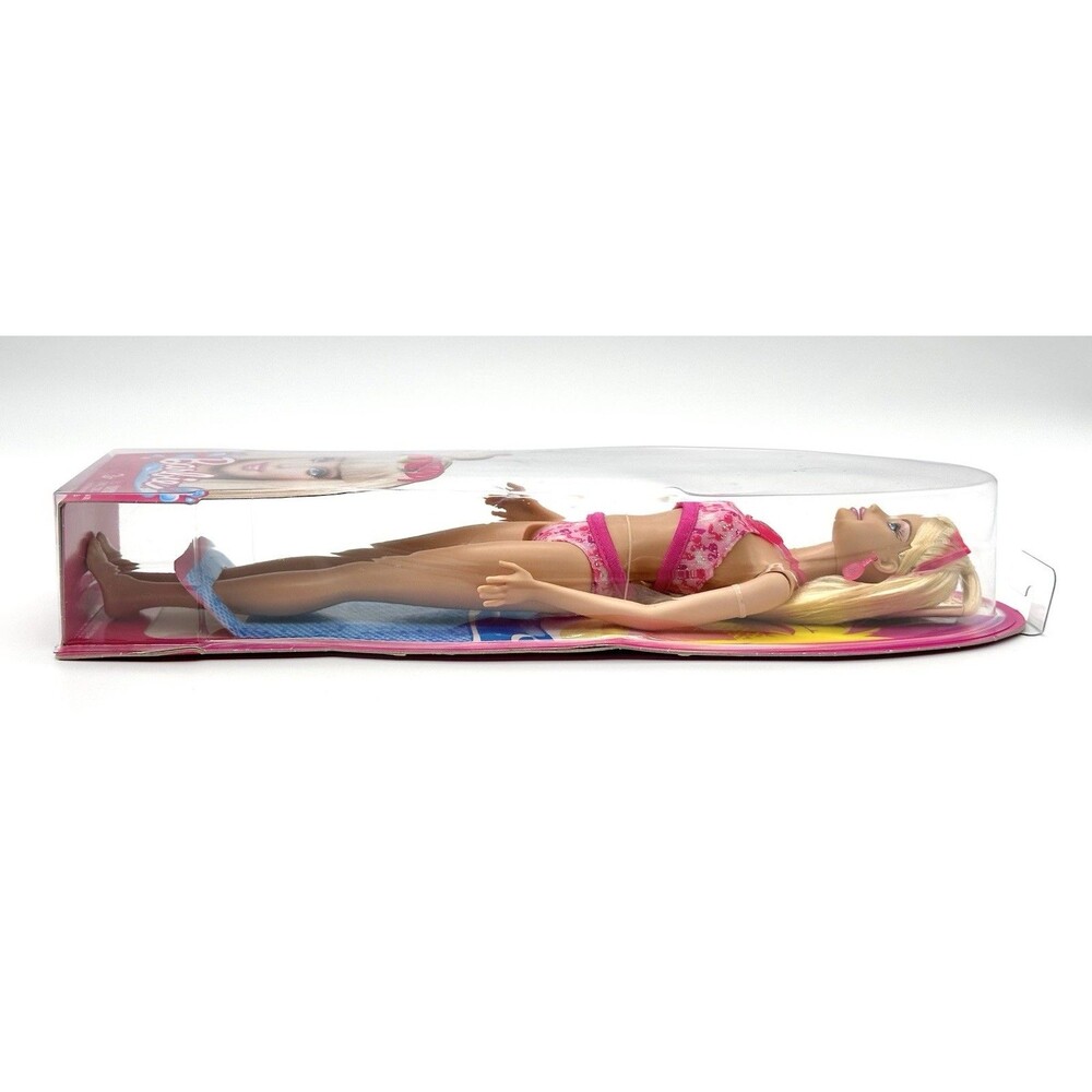 2010 Mattel Barbie T7184 Bath Play Fun Pink Bathing Swimsuit Bikini 12" Doll - Picture 4 of 6